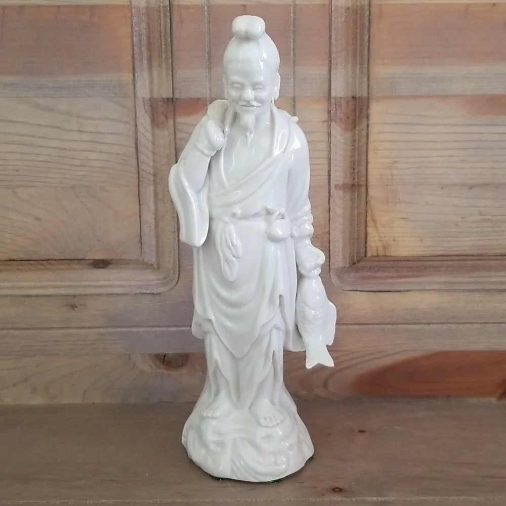 Vintage Asian Fisherman Figurine